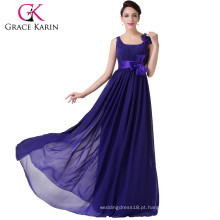 Grace Karin Chiffon sem mangas vestido de noiva roxa longa Mãe do vestido de noiva CL6226